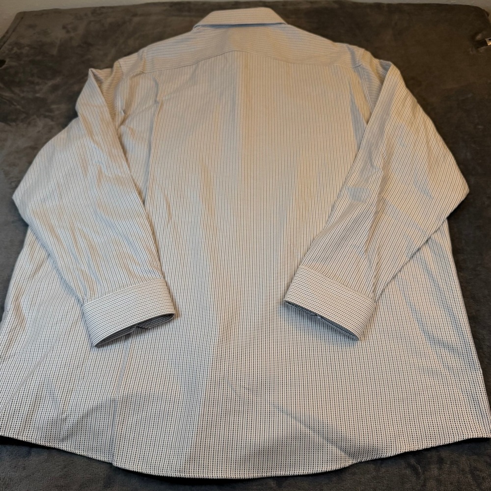 Murano Dress Shirt Mens 4X Large Tall White Black Geometric Long Sleeve Cotton - Picture 6 of 12